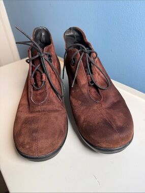 Wolky Women's Rust Brown Suede Wedge Shoes
